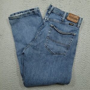Wrangler Mens 34x29 (32x29) Advanced Comfort Regular Fit‎ Jeans Denim Blue